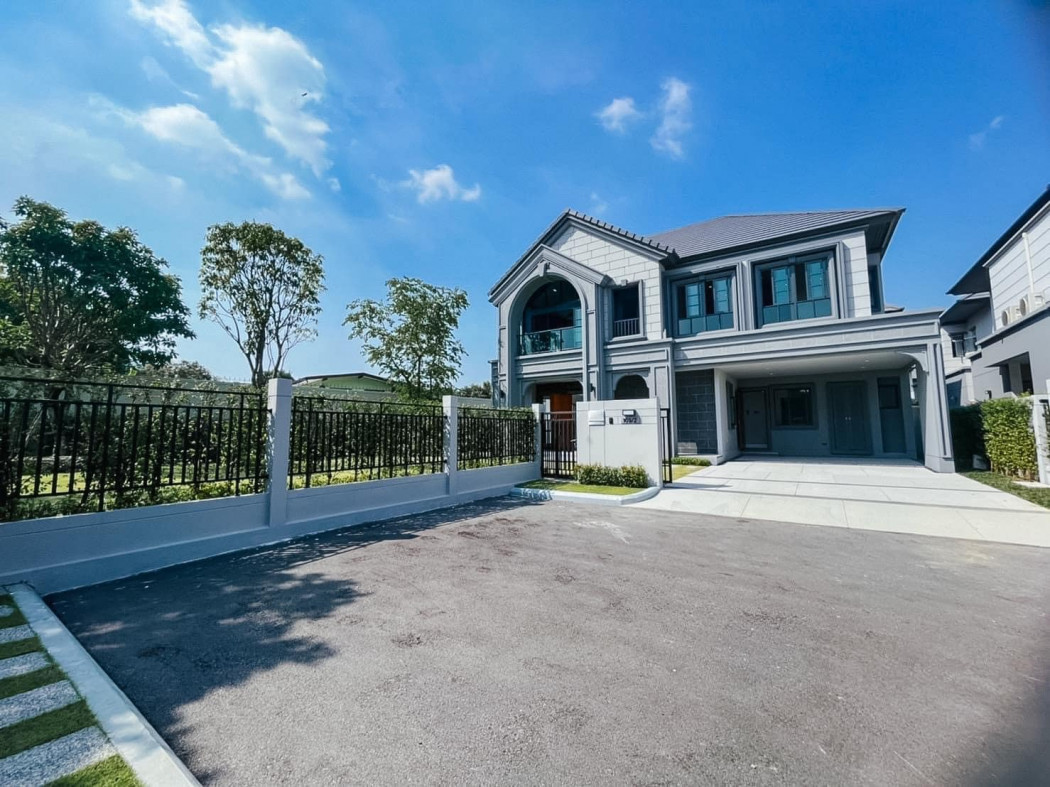 For SaleHouseNonthaburi, Bang Yai, Bangbuathong : House for sale Bangkok Boulevard Signature Prachachuen (corner house, garden view) on an area of ​​122.6 sq m, 4 bedrooms, 4 bathrooms, has an EV Charger support point.