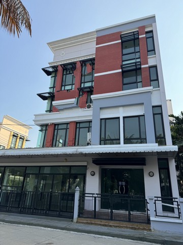 For RentHome OfficeBangna, Bearing, Lasalle : BS1278 4-story home office for rent, Baan Klang Krung Project, Office Park Bangna, good location next to Bangna-Trad Road.