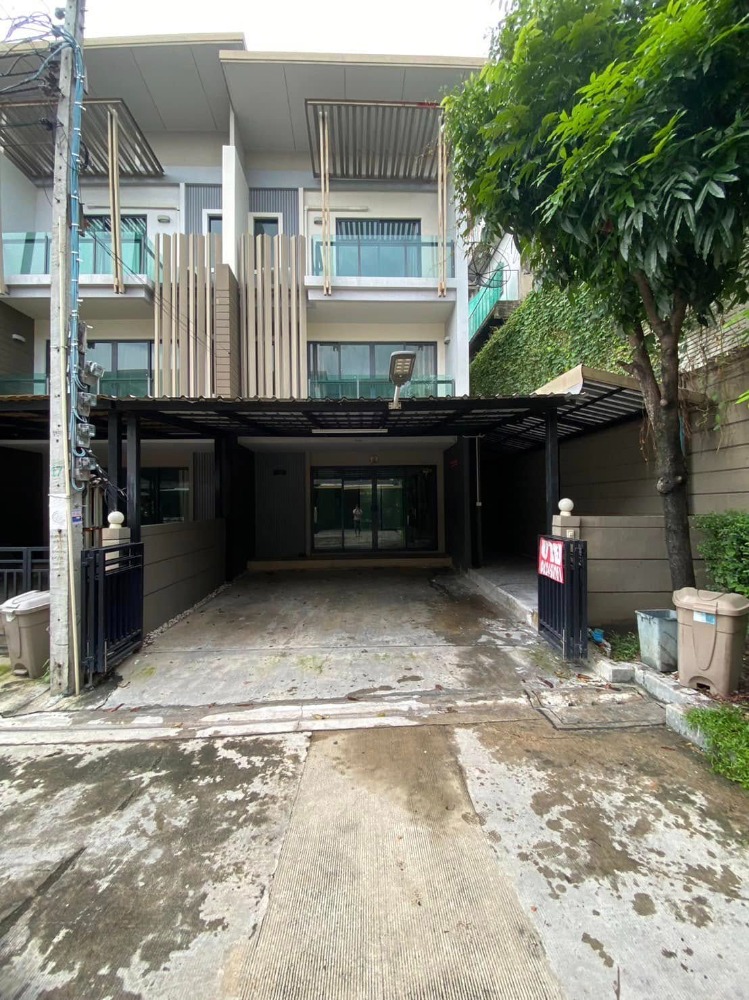 For RentTownhouseRama 2, Bang Khun Thian : For rent: 3-storey townhouse, 3 bedrooms, 3 bathrooms, end house, Soi Phra Ram 2, Soi 50, Wat Kamphaeng, near Central Rama 2