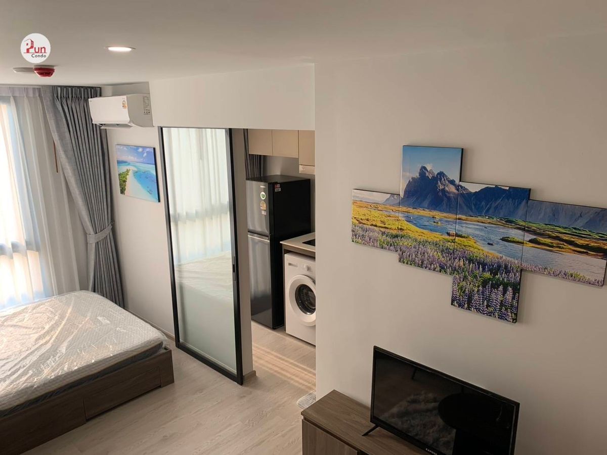 For RentCondoPathum Thani,Rangsit, Thammasat : 🔥Pun #For rent New Kor Khu Khot Station New room, unpacked 🎉 Near Khu Khot Station