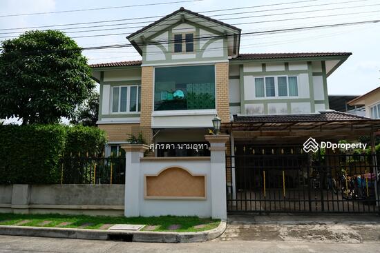 For SaleHouseKaset Nawamin,Ladplakao : Single house for sale, Laddarom Elegance Kaset-Nawamin, 127.4 sq m., near the Pink Line MRT, Mayalap Station.