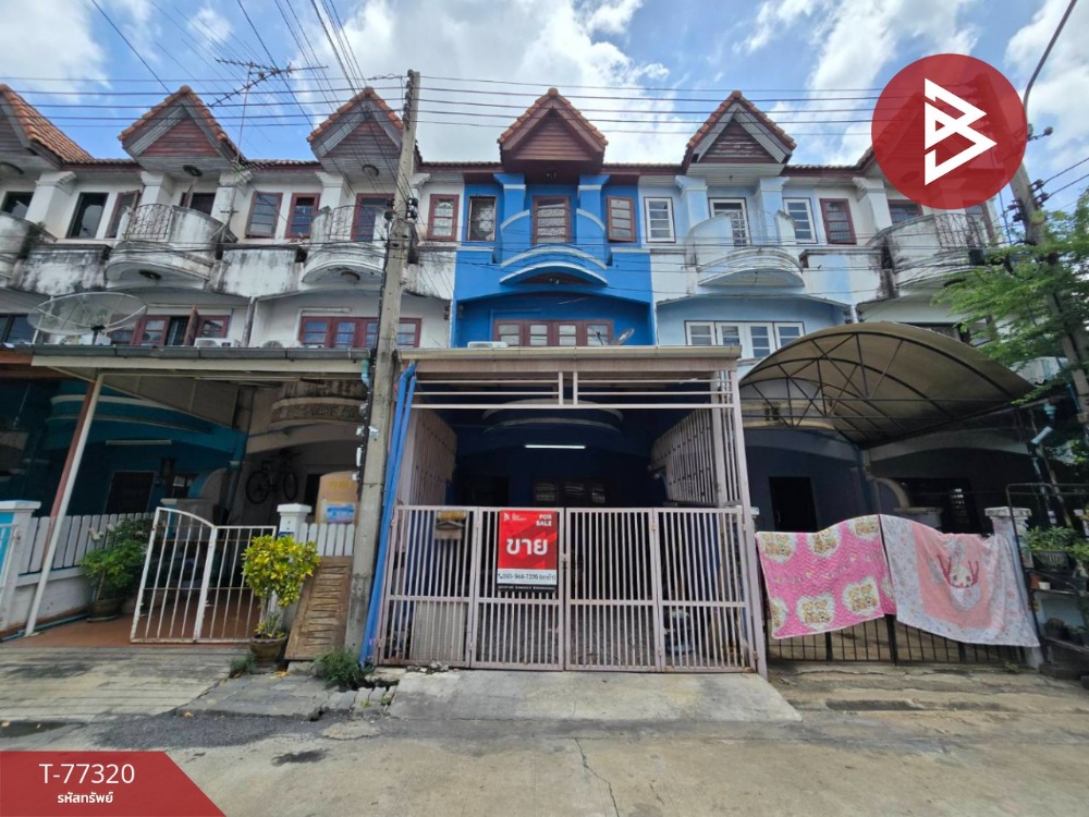 For SaleTownhouseMahachai Samut Sakhon : 3-story townhouse for sale, Phong Sirichai Village 1, Om Noi, Samut Sakhon.