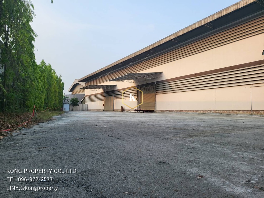 For RentWarehouseNakhon Pathom : Warehouse for rent, Phutthamonthon Sai 4, Krathum Lom, Sam Phran, Nakhon Pathom, 300 sq m, with office.