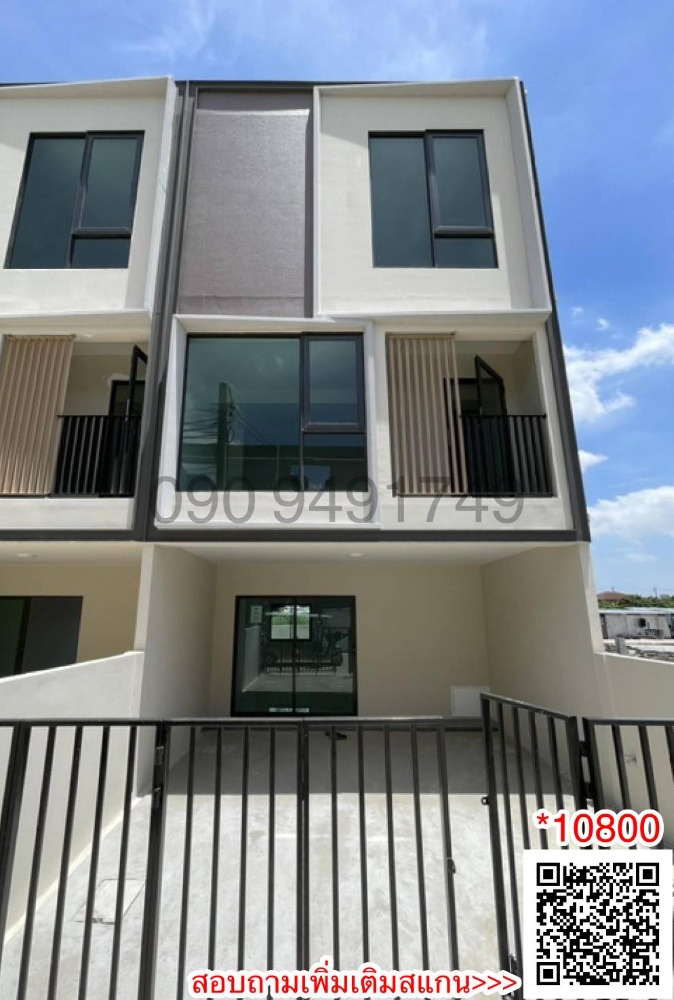 For RentTownhomeBangna, Bearing, Lasalle : For rent, 3-story townhome, Altitude Kraf Bangna, corner unit, near MEGA Bangna.