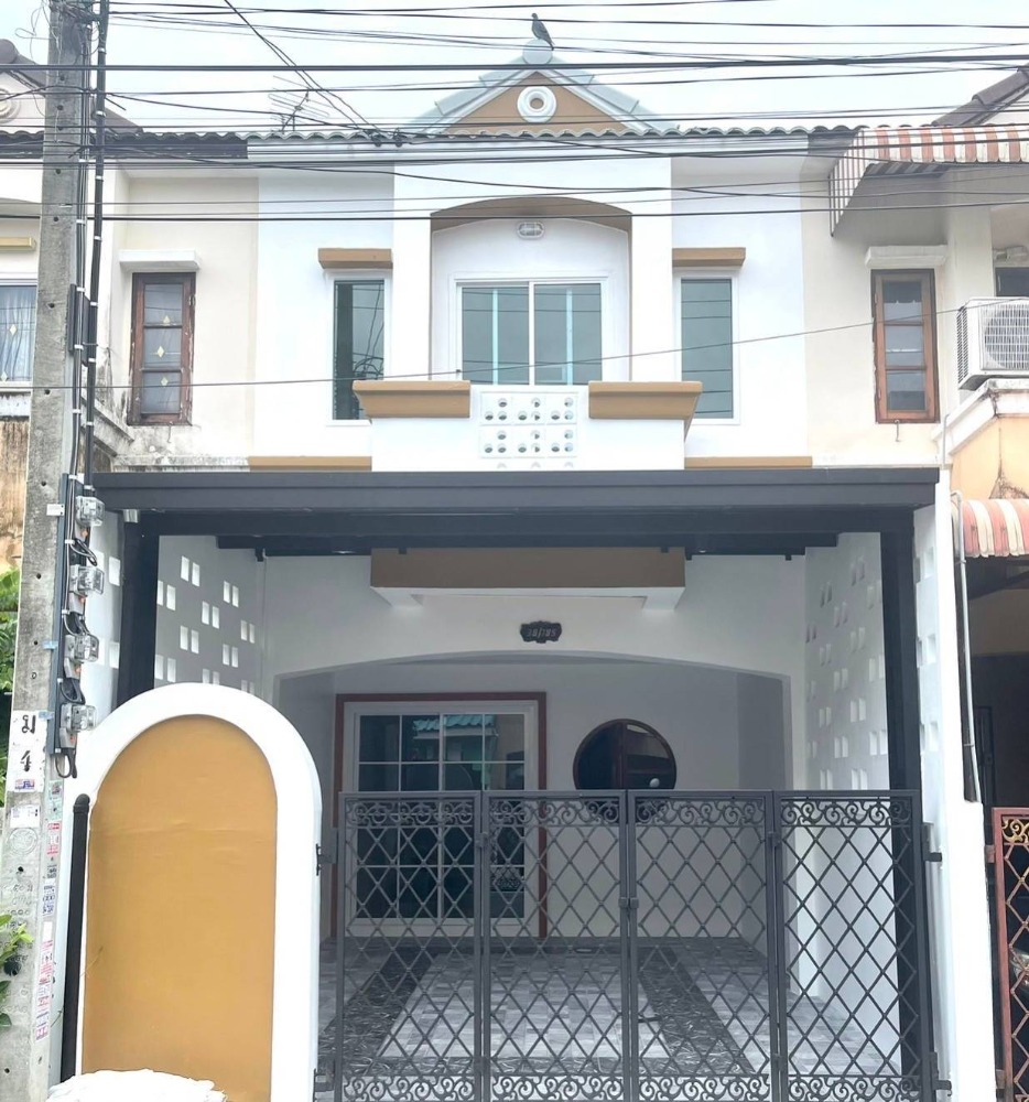 For SaleTownhouseNawamin, Ramindra : 2-story townhouse, KC Cluster Village 7, Soi Ruay Bun, Soi 9, Thai Raman, Maruay Market, Hathaimit Market, Fashion Island, The Promenade, Central Ramintra, Makro, Siam Park, Safari World, Pink Line Train.