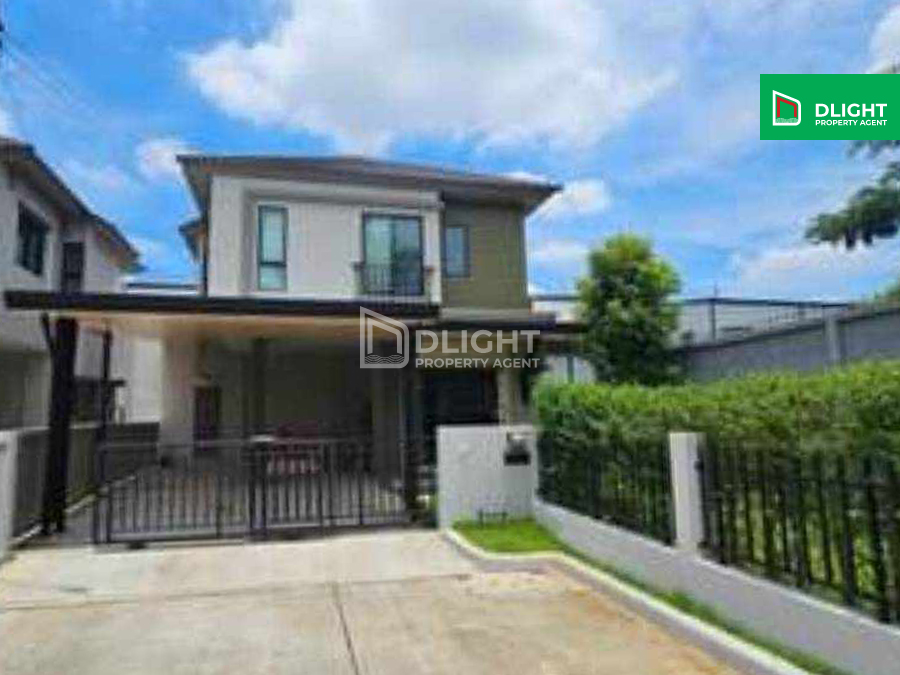 For SaleHousePathum Thani,Rangsit, Thammasat : Twin house, V Compound Village, Tiwanon, Rangsit, 60.1 sq m, 180 sq m, 3 bedrooms, 3 bathrooms, price 6.7 million baht.