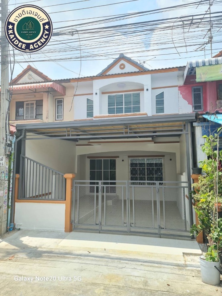 For SaleTownhouseNawamin, Ramindra : 2-story townhouse, K.C. Village. Ramindra 3 Hathairat 39 Pink Line MRT Phraya Suren, Khlong Sam Wa, Hathairat, Bang Chan, Liap Khlong Song, Safari World, Fashion Island, Nimitmai, Minburi, Ramindra, Suwinthawong