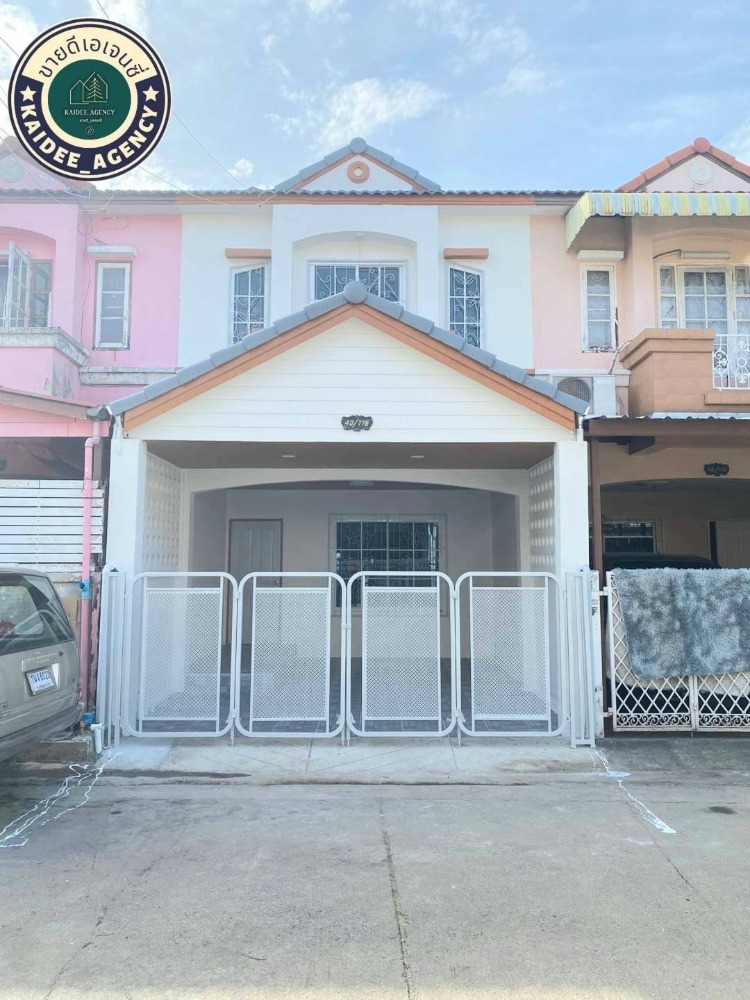 For SaleTownhouseNawamin, Ramindra : 2-story townhouse, K.C. Village, Ramintra 8, Soi 18 Hathairat, Thairaman Road, Hathairat, near Chatuchot Expressway, Sam Wa Tawan Tok, Khlong Sam Wa, Maruay Market, Wongsakorn Market, Bangkok.