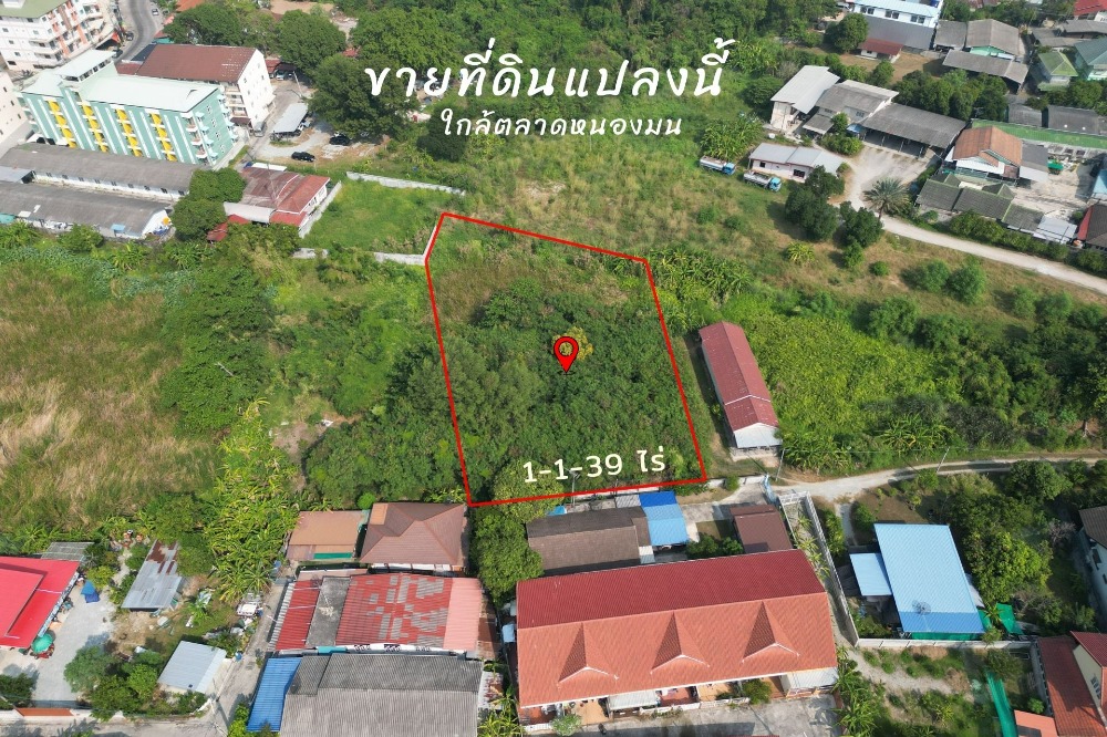 For SaleLandPattaya, Bangsaen, Chonburi : sell!! Bang Saen land near Nong Mon Market, 1-1-39 rai, prime location land, Saen Suk, Chonburi, suitable for doing business, building a dormitory, cafe, restaurant.