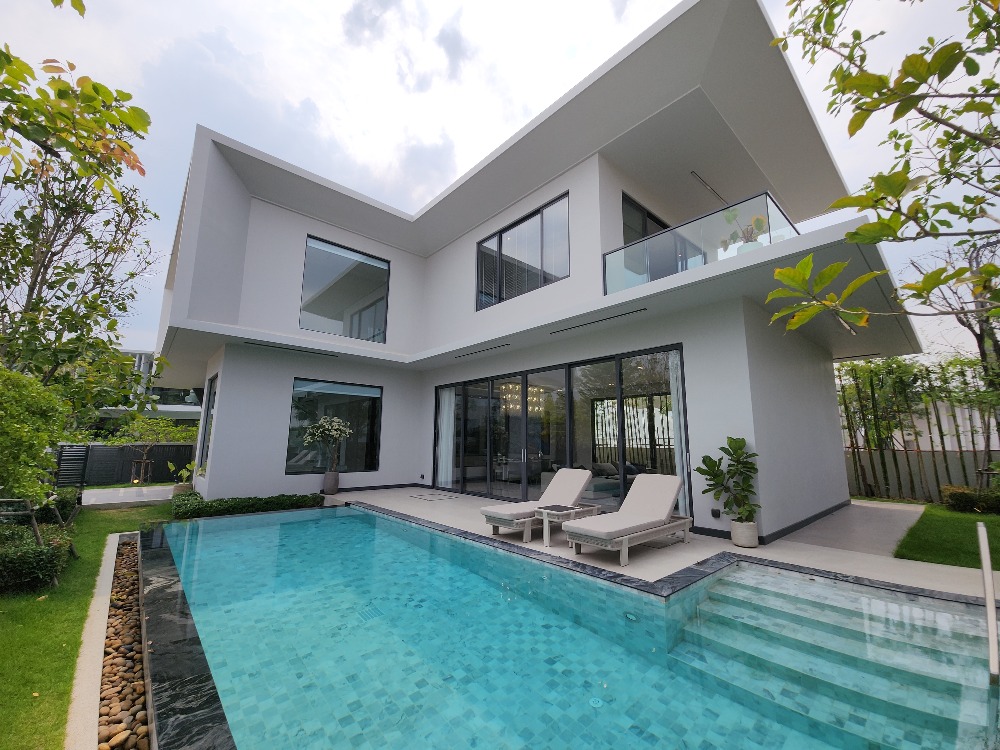 For SaleHousePattaya, Bangsaen, Chonburi : 🏡Pool Villa Pattaya, land size 103 sq m, usable area 450 sq m, house 3 bedrooms, 4 bathrooms, 19.2 million baht ‼️Large project over 75 rai, only 107 units, next to Motorway 7. [Rayong, Bangkok] Close to Ocean Marina