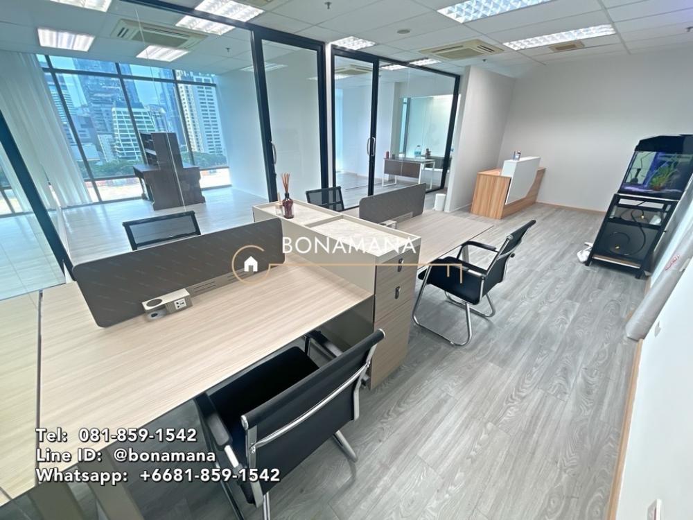 For RentOfficeWitthayu, Chidlom, Langsuan, Ploenchit : Office for rent on Wireless Road, near BTS Ploenchit, only 5 minutes walk.