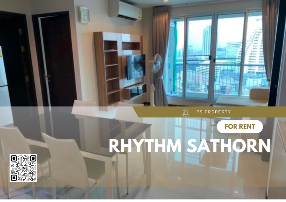 ให้เช่าคอนโดสาทร นราธิวาส : ให้เช่า📌Rhythm Sathorn📌 2 ห้องนอน 2 ห้องน้ำ ห้องสวยพร้อมอยู่ เฟอร์นิเจอร์ เครื่องใช้ไฟฟ้าครบ ใกล้ BTS สะพานตากสิน