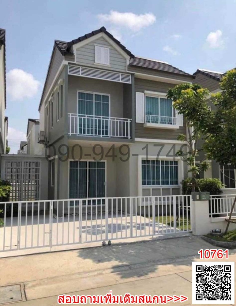 For RentHouseSamut Prakan,Samrong : For rent: 2-story detached house, The Village 3, Bangna-Trad KM.10, European style, near Mega Bangna **Pets allowed**