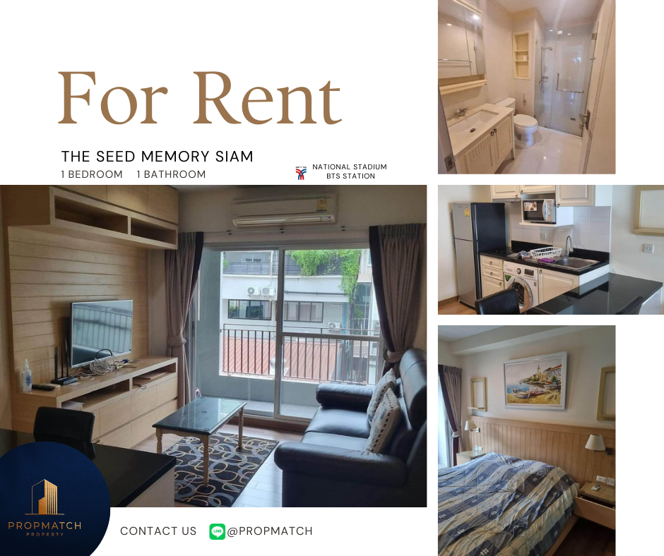 For RentCondoSiam Paragon ,Chulalongkorn,Samyan : 🏙️ BEST DEAL FOR RENT | The Seed Memories Siam 1 Bedroom 1 Bathroom 37 sqm. - ฿24,000/month Tel. 0909426442 K.Film