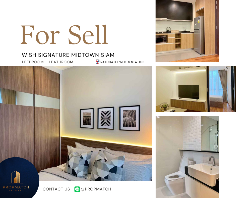 ขายคอนโดราชเทวี พญาไท : 🏙️ BEST DEAL FOR BUY | Wish Signature Midtown Siam 1 Bedroom 1 Bathroom 26.75 sq.m. - 4.25 M฿ Tel.0909426442 K.Film