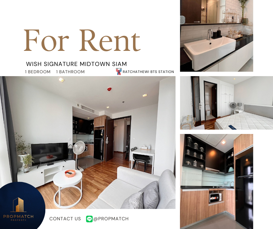 For RentCondoRatchathewi,Phayathai : 🏙️ BEST DEAL FOR RENT | Wish Signature Midtown Siam 1 Bedroom 1 Bathroom 34 sqm. - ฿22,000/month Tel. 0909426442 K.Film