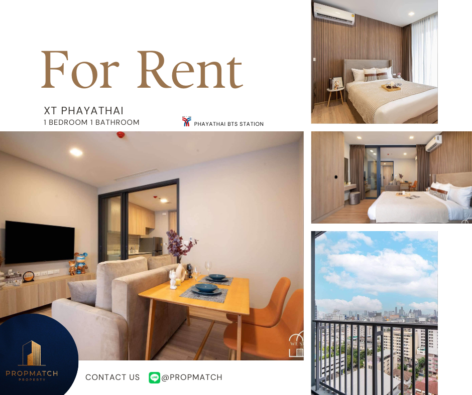 ให้เช่าคอนโดราชเทวี พญาไท : 🏙️ BEST DEAL FOR RENT | XT Phayathai 1 Bedroom 1 Bathroom 41 sq.m. - ฿20,000/month Tel. 0909426442 K.Film