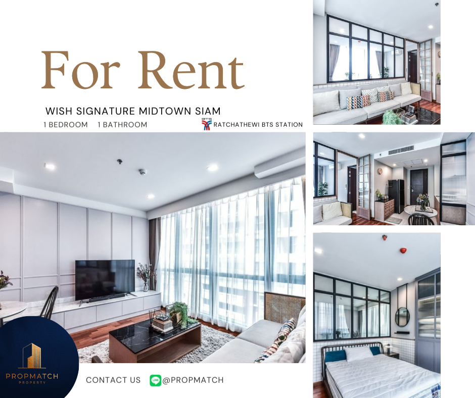 For RentCondoRatchathewi,Phayathai : 🏙️ BEST DEAL FOR RENT | Wish Signature Midtown Siam 1 Bedroom 1 Bathroom 39 sqm. - ฿25,000/month Tel. 0909426442 K.Film