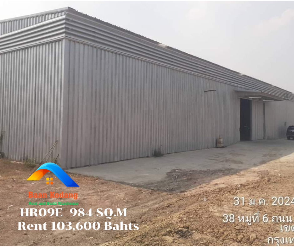 For RentWarehouseMin Buri, Romklao : Warehouse size 984 sq m., next to Area 4 Transport Office, good location Lat Krabang, Nong Chok, Suwinthawong, connected to Min Buri, Suvarnabhumi Airport and Chachoengsao.