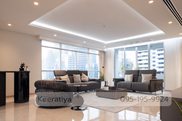 For SaleCondoSukhumvit, Asoke, Thonglor : For Sale La Cascade Condo Ekamai Soi10 area 260 sqm 3Br Price 35 MB Nice Modern Fully Furnished