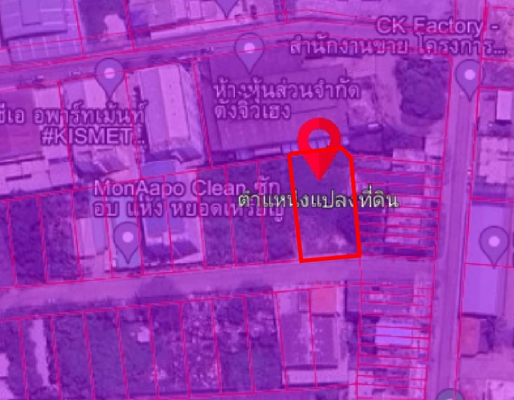 For SaleLandBang kae, Phetkasem : Purple land for sale, Phetkasem 122, size 220 sq m. Suitable for factories, warehouses, apartments, residences, home offices.