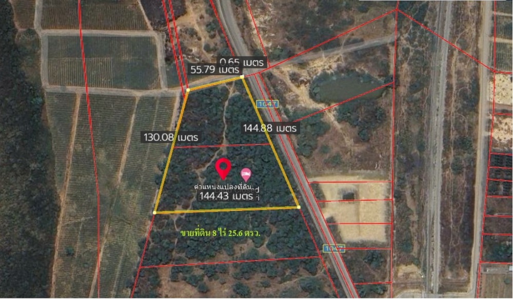 For SaleLandHuahin, Prachuap Khiri Khan, Pran Buri : Land for sale 8 rai 25.6 square wah, Road 1047, Ao Noi, Mueang, Prachuap Khiri Khan.