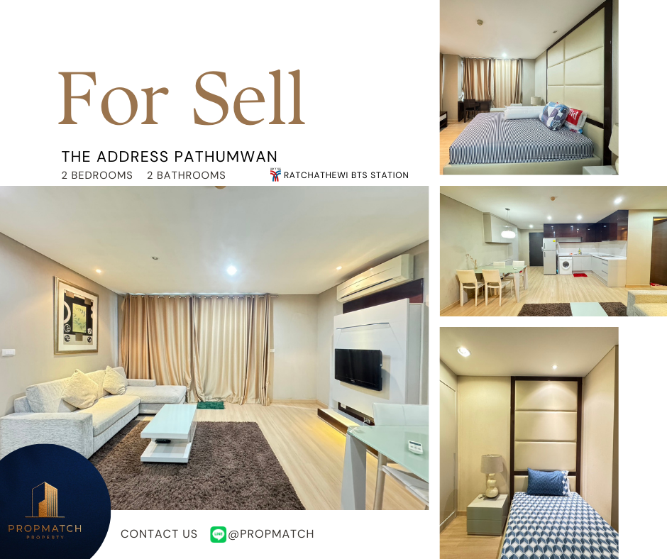 For SaleCondoRatchathewi,Phayathai : 🏙️ BEST DEAL FOR BUY | The Address Pathumwan 2 Bedrooms 2 Bathrooms 74 sq.m. - 8.39 M฿ Tel.0909426442 K.Film