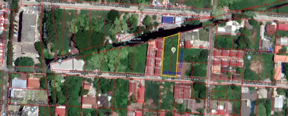 For SaleLandNawamin, Ramindra : Urgent sale! Beautiful vacant land plot, 257 sq m., Soi Ramintra 39, Intersection 20, Bang Khen District, Bangkok.