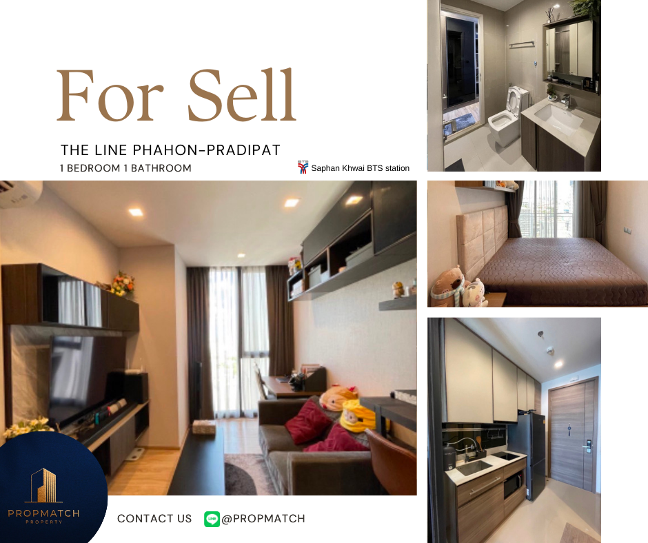 For SaleCondo : 🏙️ BEST DEAL FOR BUY | THE LINE Phahol - Pradipat 1 Bedroom 1 Bathroom 34 sqm - 4.95 M฿  Tel.0909426442 K.Film