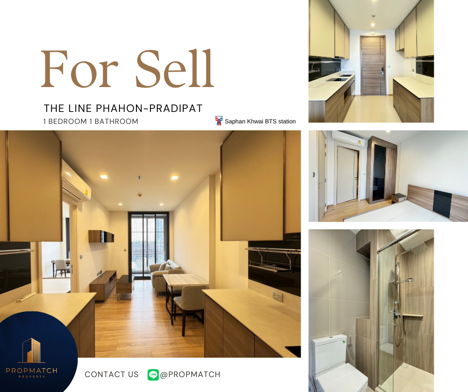 For SaleCondoSapankwai,Jatujak : 🏙️ BEST DEAL FOR BUY | THE LINE Phahol - Pradipat 1 Bedroom 1 Bathroom 34 sq.m. - 4.49 M฿ Tel.0909426442 K.Film