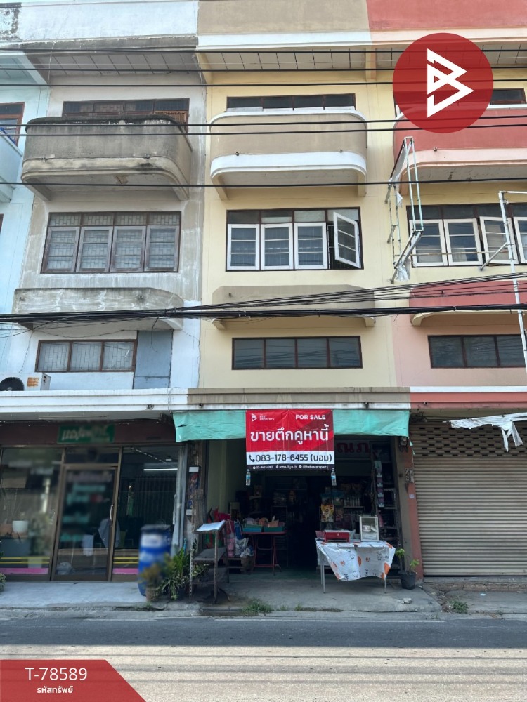 For SaleShophouseSamut Prakan,Samrong : Commercial building for sale, 3 floors, area 13 square meters, Phra Samut Chedi, Samut Prakan.