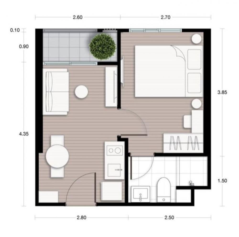 Sale DownCondoRama9, Petchburi, RCA : Down payment for sale, Nue district r9, size 1 bedroom, 26 sq m, price 3,599,000 baht, 14th floor, call now 0808144488