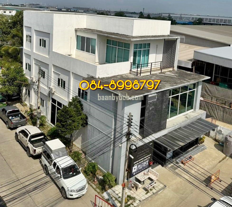 For SaleOfficePattaya, Bangsaen, Chonburi : For sale - rent 3-story home office, Amata Nakorn, Chonburi, area 105 sq m, usable area over 675 sq m, parking for more than 15 cars, selling for 27 million / renting 80,000 baht.