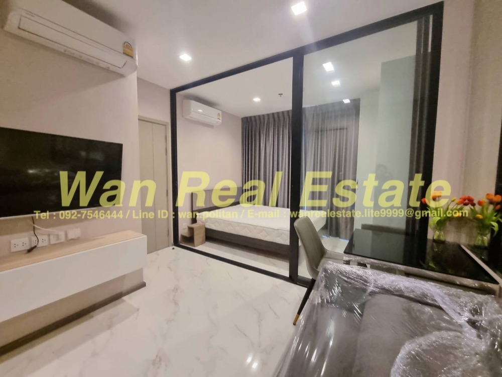 For RentCondoRattanathibet, Sanambinna : Condo for rent, Politan Rive, 33rd floor, size 25 sq m, river view, beautifully decorated, fully furnished, ready to move in.