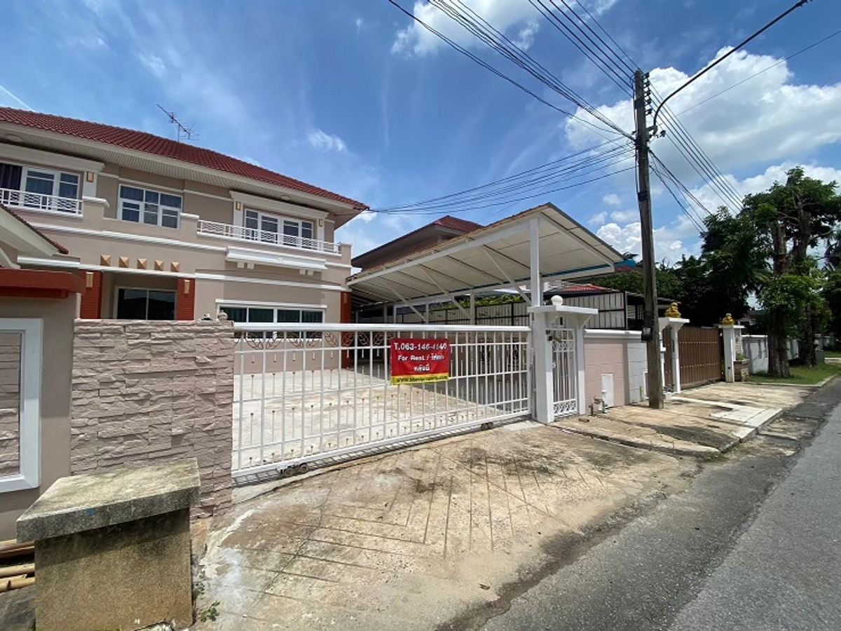 ให้เช่าโฮมออฟฟิศปทุมธานี รังสิต ธรรมศาสตร์ : โทร. 081-632-0632 ให้เช่าบ้านเดี่ยว / Home Office 2 ชั้น หมู่บ้านมณีรินทร์พาร์ค รังสิต-บางพูน ปรับปรุงทั้งหลัง มีเรือนรับรอง ไม่มีเฟอร์นิเจอร์ ใกล้จุดขึ้นลงทางด่วน บางพูน/ อยู่อาศัย หรือ Home Office 