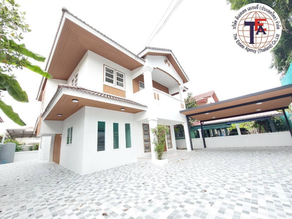 For SaleHouseMin Buri, Romklao : For sale, 2-storey detached house, large house, inner corner house, Preecha Suwinthawong Village, Soi Suwinthawong 34, newly renovated, ready to move in, good location, convenient transportation