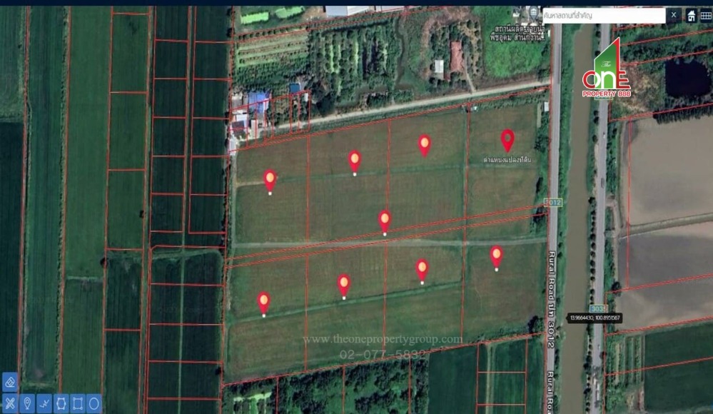 For SaleLandPathum Thani,Rangsit, Thammasat : Land 54-2-7 rai, near the village headmans office (Ban Khlong 13, Moo 5), Phut Udom Subdistrict, Lam Luk Ka District, Pathum Thani Province.