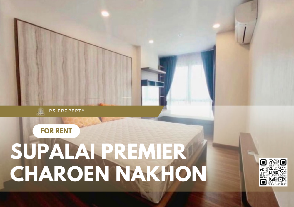 For RentCondoWongwianyai, Charoennakor : For rent 📣Supalai Premier Charoen Nakhon📣 Chao Phraya River view, furniture, complete electrical appliances, near BTS Khlong San.