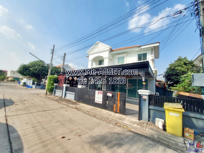 For SaleHouseSamut Prakan,Samrong : Corner detached house for sale in Sriwaree Noi area, Hua Takhe, Bang Chalong, Bang Phli, Bangna-Trad: Nirun Grand Village: 2 floors, 55.4 sq w: CODE NN-91324