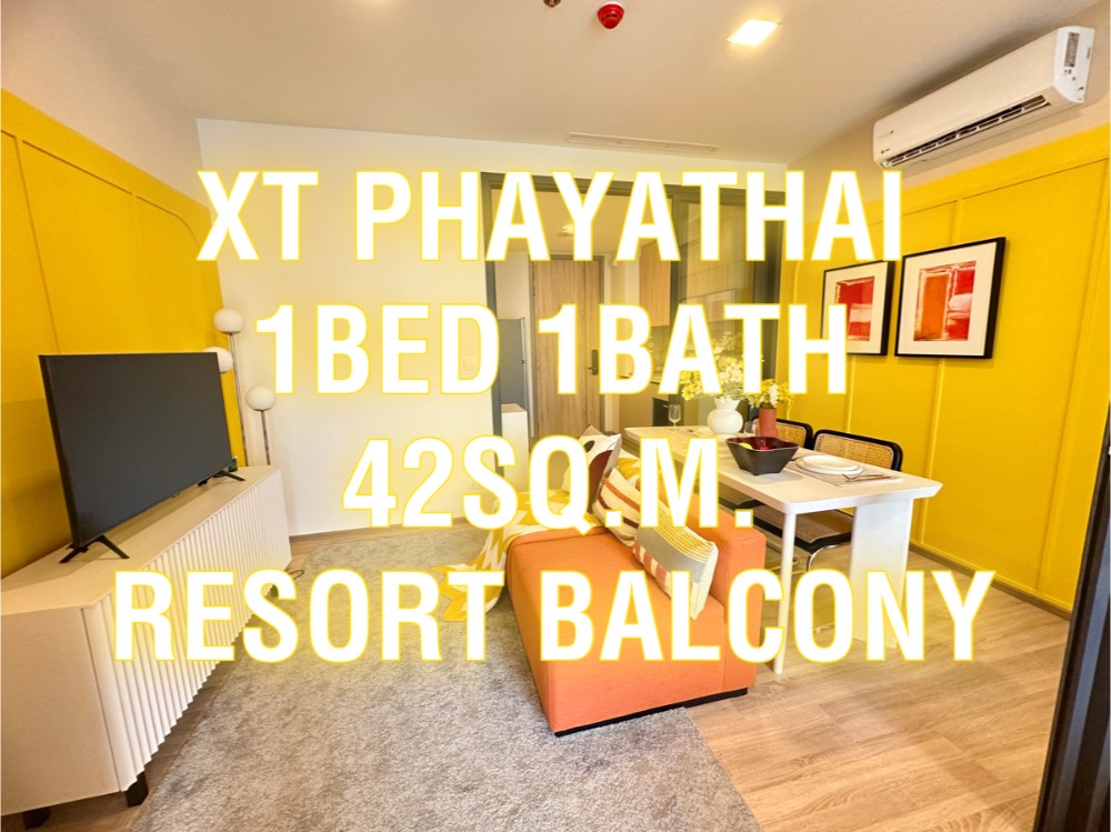 For SaleCondoRatchathewi,Phayathai : [Sale] XT Phayathai 42sq.m. 1Bed 1Bath Unblock Highfloor FreeFurniture