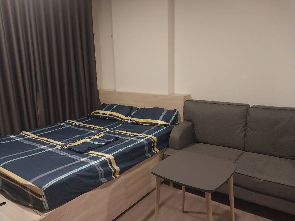 For RentCondoBangna, Bearing, Lasalle : Condo for rent, urgent, very good price, only one room, 8,500 baht, THE MUVE Bangna 🔥 near ICS International 🔥