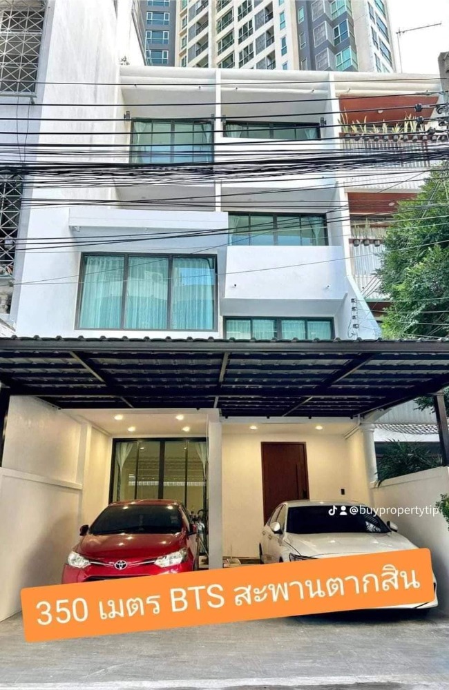 For SaleTownhouseSathorn, Narathiwat : Townhouse, prime location, Sathorn 21, size 36 square meters, width 6 meters, 4 floors - 6 bedrooms, 7 bathrooms, usable area 320 square meters, 28 million baht.