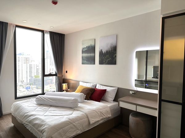 For RentCondoSukhumvit, Asoke, Thonglor : 🔥🔥✨New room!!🏦SUPER LUXURY luxurious👑The room is very beautifully decorated👑✨🐶PET FRIENDLY🐱 The view is very beautiful!!!!✨ Fully furnished!!!!✨🔥🔥 🎯For rent🎯MUNIQ 23✅1Bed✅ 43 sqm. 18th floor (#BTS📌)🔥✨LINE:miragecondo ✅Fully Furnished