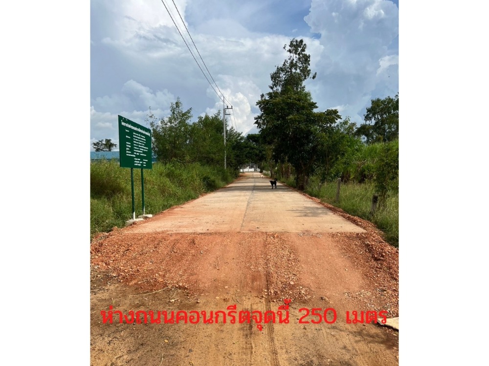 For SaleLandKhon Kaen : Beautiful plot of land near Khon Kaen Airport, 1 rai, width 25 m., filled in, no flooding, has tap water and electricity.