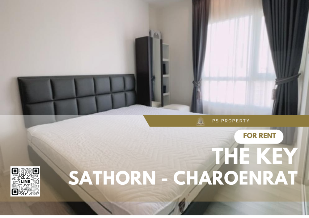 For RentCondoSathorn, Narathiwat : For rent📣The Key Sathorn - Charoenrat📣Asiatique view, furniture, complete electrical appliances, near BTS Surasak.