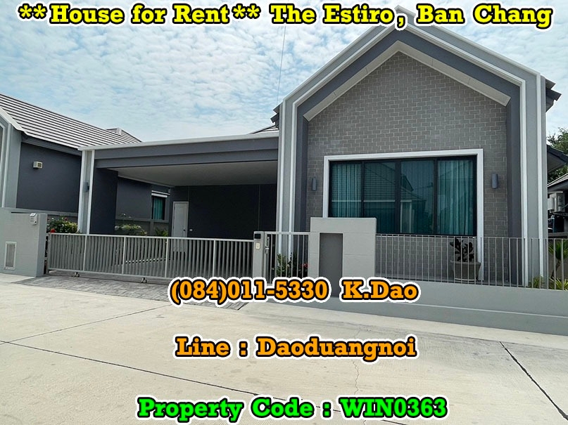 ให้เช่าบ้านระยอง : #TheEstiro,Ban Chang *** House #forRent *** Nordic Style