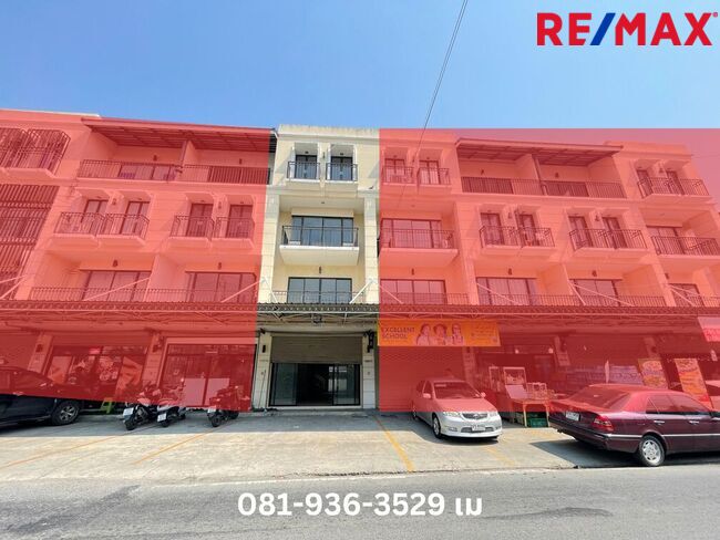 For SaleShophouseSamut Prakan,Samrong : Shophouse for sale, Mangkorn Khandi, Theparak, Srinakarin, Bangna-Wongwaen, 4 floors, area 22.7 sq m., new condition, never lived in. Located at the beginning of Soi Mangkorn Khandi, only 700 meters from the entrance to the Kanchanaphisek Ring Road.