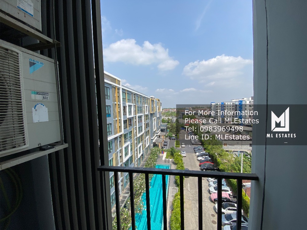 For SaleCondoSeri Thai, Ramkhamhaeng Nida : icondo serithai greenspace 1 bed 35 sqm balcony unblocked view 7th floor