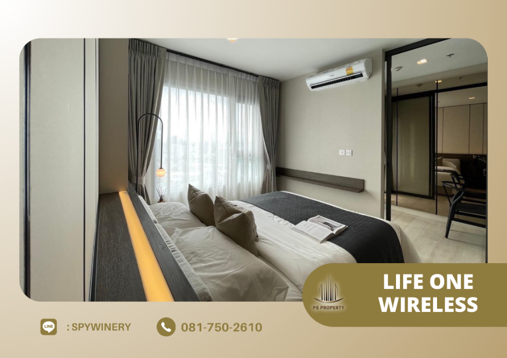 For RentCondoWitthayu, Chidlom, Langsuan, Ploenchit : For rent📣Life One Wireless📣 near BTS Ploenchit, fully decorated with furniture and electrical appliances📲 Spy : 0939628355