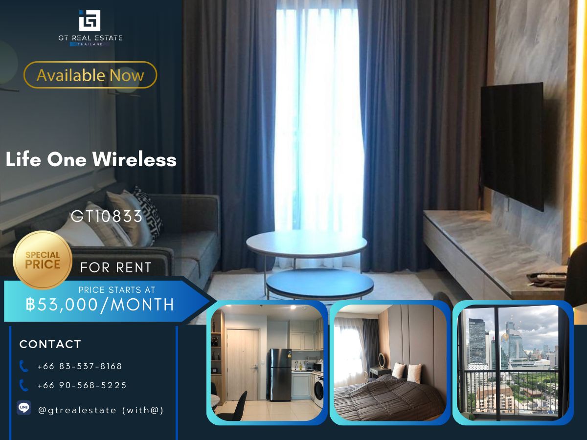 For RentCondoWitthayu, Chidlom, Langsuan, Ploenchit : Condo for rent: Life One Wireless, fully furnished. Ready to move in